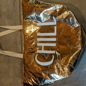 Bath and Body Works Gold CHILL Totebag